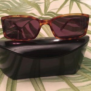 Salvatore Ferragamo Tortoiseshell Frame Sunglasses with Purple Lenses